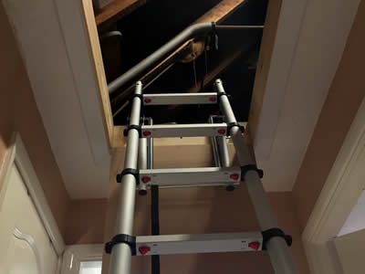 Telescopic loft ladder