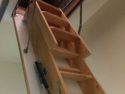 Wooden loft ladder